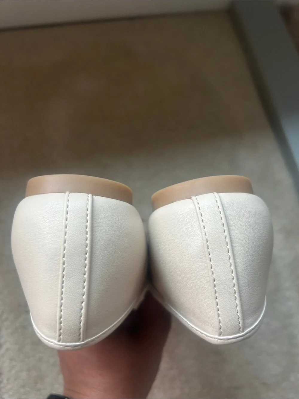 Express Two-Tone Bow Ballet Flats in White and Black
